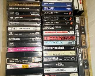 Large Collection of Vintage Rock Cassette Tapes