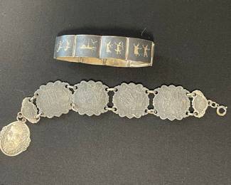 Don Quixote Story Panel Bracelet and Siam Bracelet