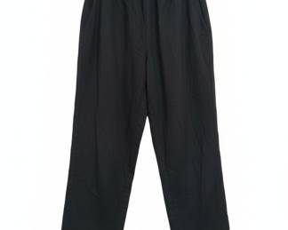 Vintage Black Parachute Pants with Embellished Waist