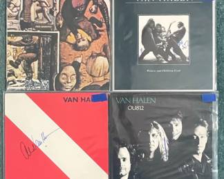 Van Halen Autographed Vinyl Record Collection