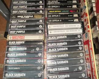 Deep Purple, Black Sabbath, and Led Zeppelin Cassette Tape Collection
