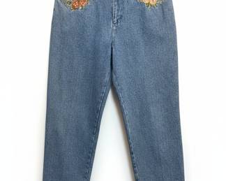 Cambridge Dry Goods Vintage Floral Embroidered Jeans