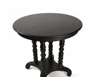 Victorian Style Bobbin Turned Pedestal Center Table