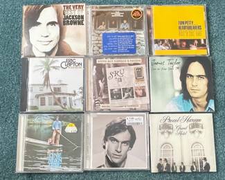 Assorted Classic Rock and Folk Music CDs