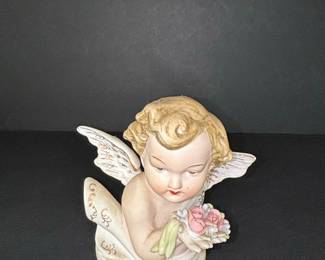 Lefton China Angel Figurine Vtg