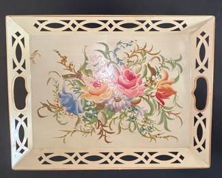 Hammond Tole Hand Painted Serving Tray