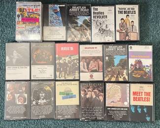 Collection of The Beatles and Solo Member Cassette Tapes