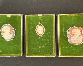 Vintage Cameo Brooches and Pendant