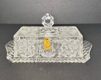 Imperlux Lead Crystal Butter Dish