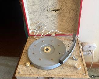 portable vintage record player