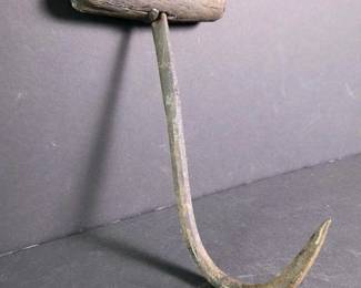 273 antiqueironandwoodiceblockhook