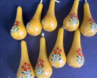 160 handpaintedteardropshapedcandleswit