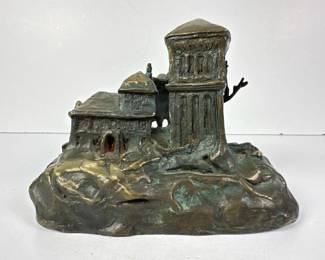 246 bronzesculptureofruinedbuildingswit