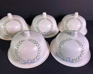 313 fivehandpaintedmetalbutterdomes