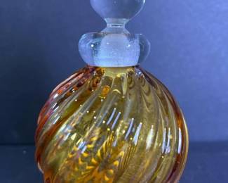 312 italianamberswirlartglassperfumebo