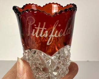 086 rubystainedpressedglasstoothpickhol