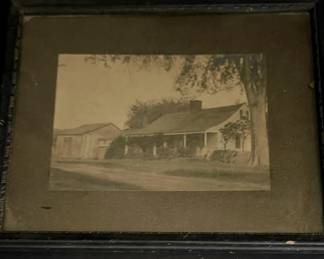 232 framedantiquephotographofhouseandb