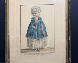 268 framedfrenchfashionengravingin18th