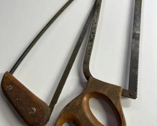 167 twovintagehandsawswithwoodenhandle