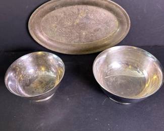 294 silverplatebowlsandtraybygorhamand