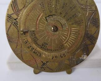 151 brassperpetualcalendardisccirca20th