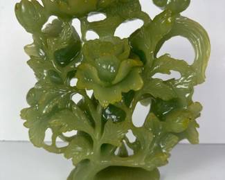 013 carvedfauxjadesculptureoflotusflow