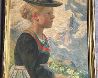 125 framedwallartportraitofgirlinalpi