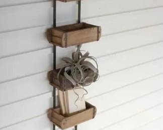 122 rusticwoodenbrickmoldwallorganizer
