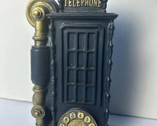 067 noveltytelephoneboothbankwithrotary