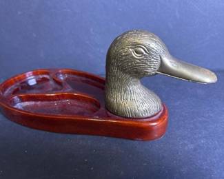 287 duckheadbrassandwoodchangetray
