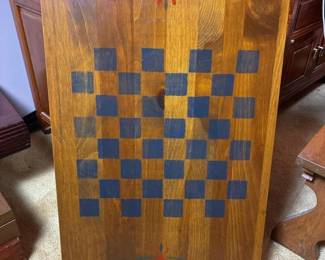 222 handmadefolkartwoodencheckerboardga