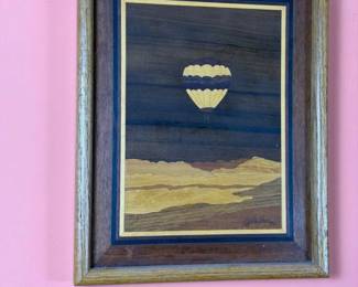 208 15x12framedwoodmarquetryartworksign