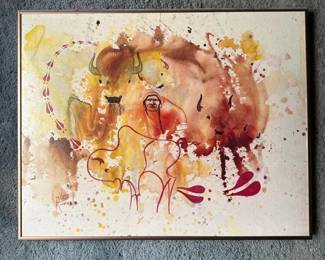 177 framedwatercolorlithosignedvicrunne