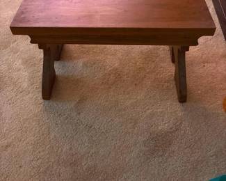 267 woodenfootstoolwithdecorativecutout