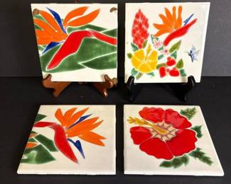 055 fourhandpaintedfloralceramictilesi