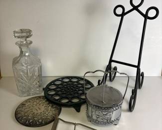 198 assortedvintageglassandmetalhomego