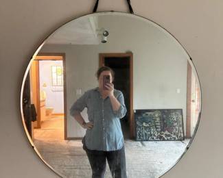 180 roundhangingmirrorwithropeedgeand