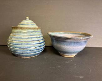 051 handmadestudiopotteryjarandbowl