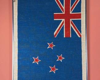 207 30x21framednewzealandflaglinentea