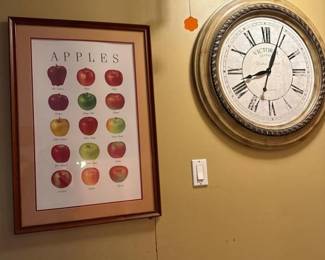 178 framedappleschartposterdecorativewa
