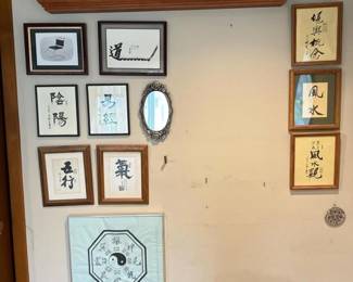 179 framedchinesecalligraphyprintsandde