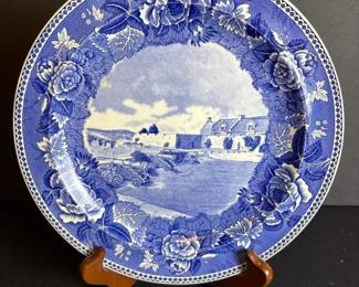 086 wedgwoodbluetransferwareplatefortti