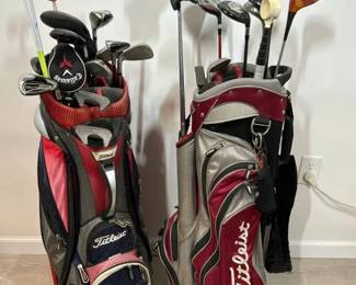 Callaway Golf Clubs with Two Titleist Bags