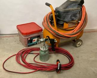 140 PSI Air Compressor with Hoses Spray Gun