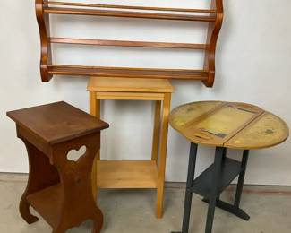 Wood Accent Tables Wall Rack