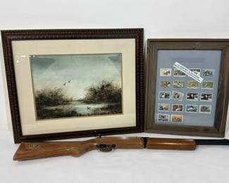 Benjamin Air Rifle with Duck Artwork Federal Duck Stamp Display