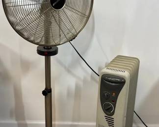 Bionaire Pedestal Fan and Pelonis Oil Filled Radiator Heater
