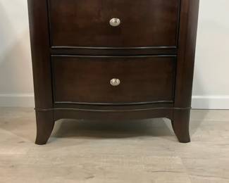 Two Drawer Wood Nightstand
