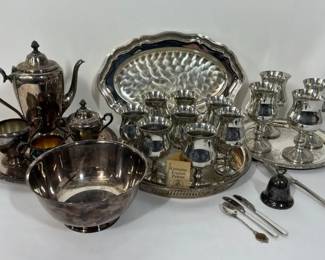 Silverplate English Pewter Serving Pieces