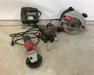 Skilsaw, Black Decker Jigsaw, Angle Grinder Bench Vise